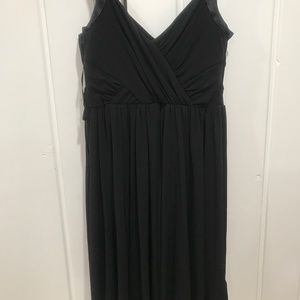 Ann Taylor flowy cocktail dress black